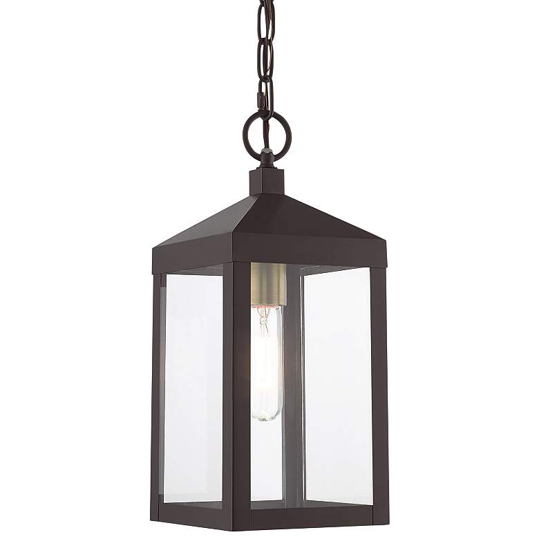 Image 3 Nyack 14 1/2" High Bronze Outdoor Hanging Ceiling Light