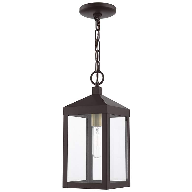 Image 5 Nyack 14 1/2" High Bronze Outdoor Hanging Ceiling Light more views