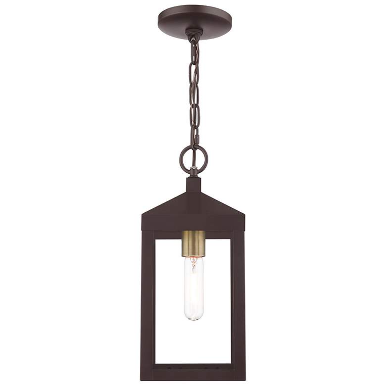 Image 6 Nyack 14 1/2" High Bronze Outdoor Hanging Ceiling Light more views