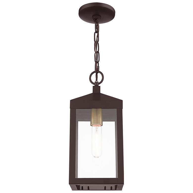 Image 7 Nyack 14 1/2" High Bronze Outdoor Hanging Ceiling Light more views
