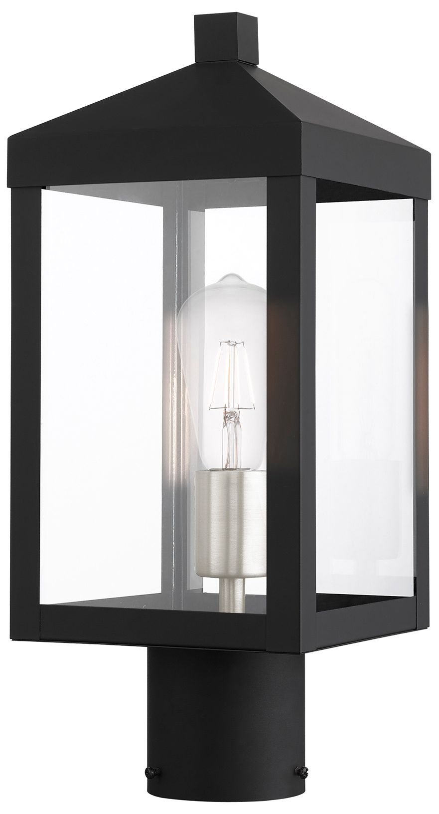 Nyack 15 1/4" High Black Outdoor Post Light