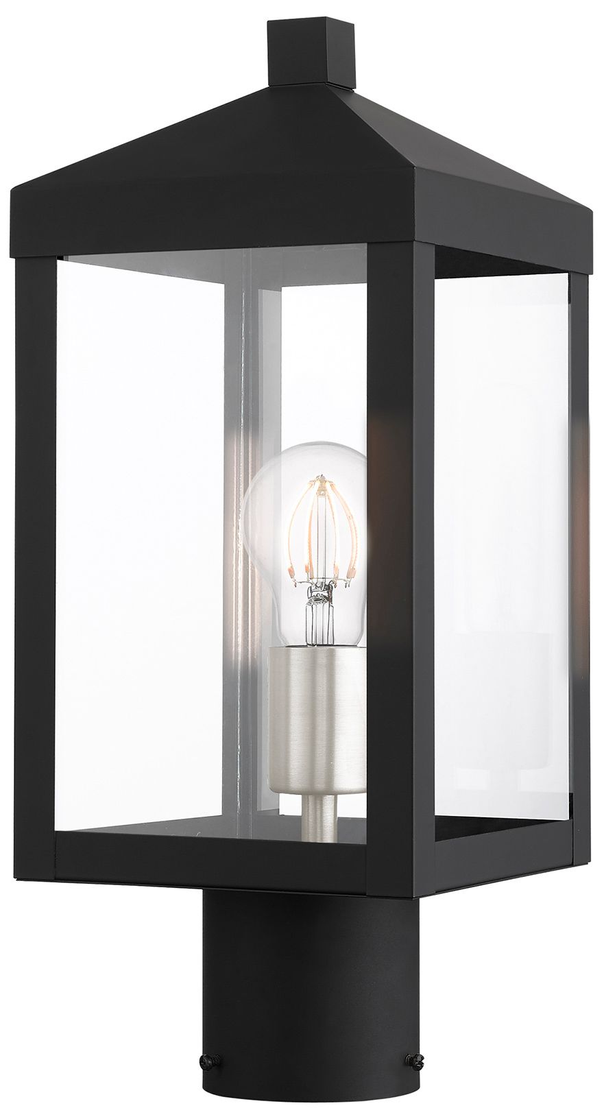 Nyack 15 1/4" High Black Outdoor Post Light