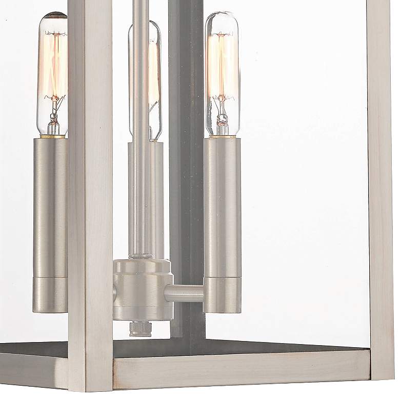 Image 3 Nyack 17 1/2 inch High Brushed Nickel Outdoor Wall Light more views