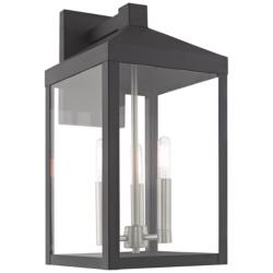 Nyack 17 1/2"H Scandinavian Gray Outdoor Lantern Wall Light