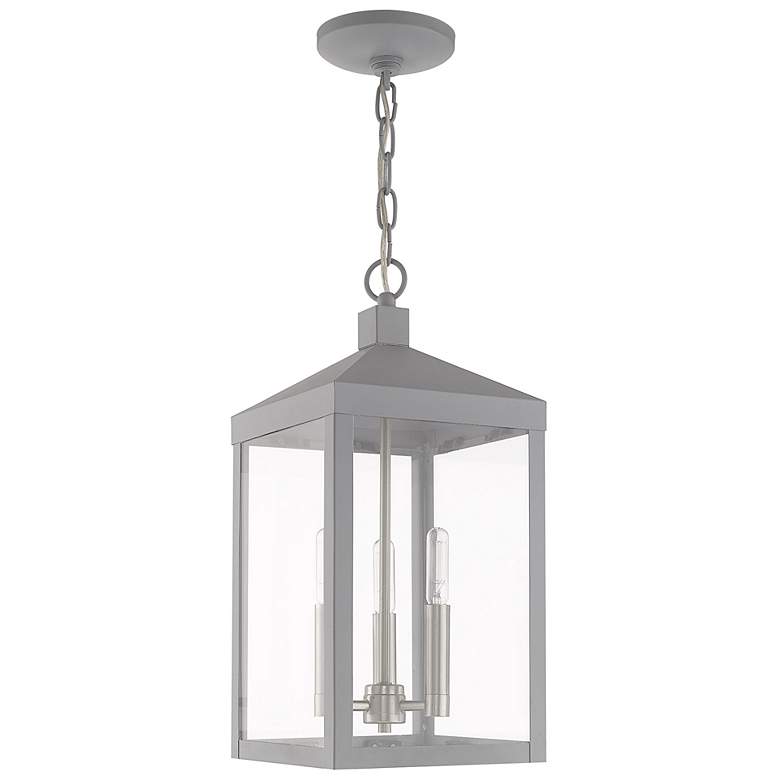 Image 5 Nyack 18 1/2" High Nordic Gray 3-Light Outdoor Hanging Light more views