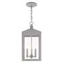 6_Nyack 18 1/2" High Nordic Gray 3-Light Outdoor Hanging Light more views