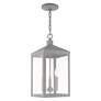 Nyack 18 1/2" High Nordic Gray 3-Light Outdoor Hanging Light in scene