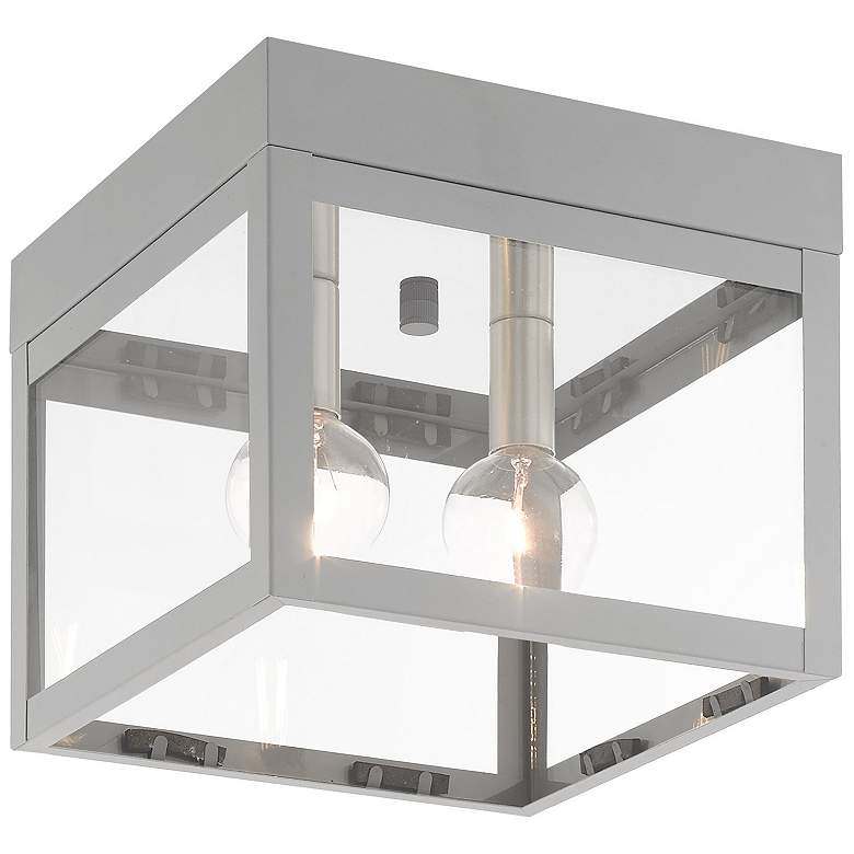 Image 1 Nyack 2 Light Nordic Gray Outdoor Ceiling Mount
