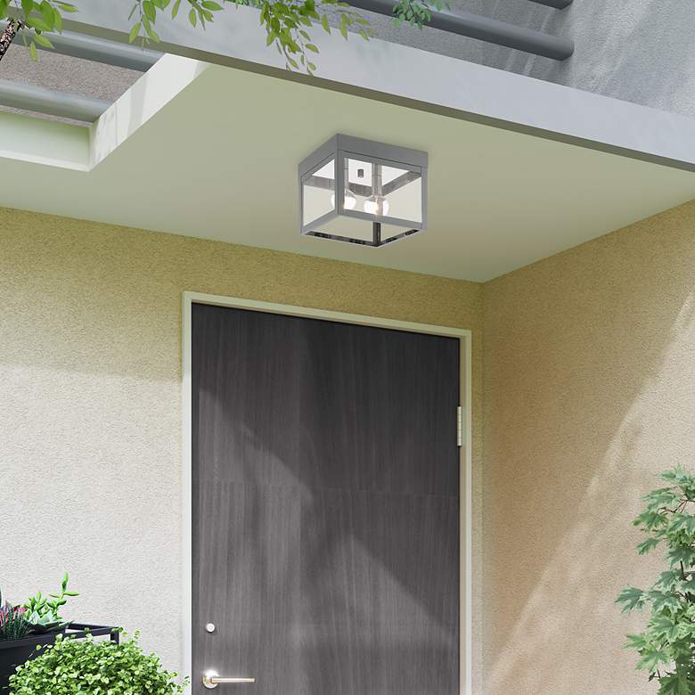 Image 7 Nyack 2 Light Nordic Gray Outdoor Ceiling Mount more views