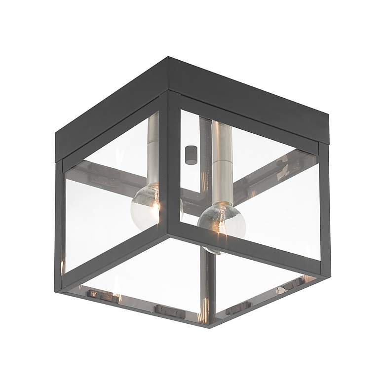 Image 6 Nyack 2 Light Scandinavian Gray Outdoor Ceiling Mount more views
