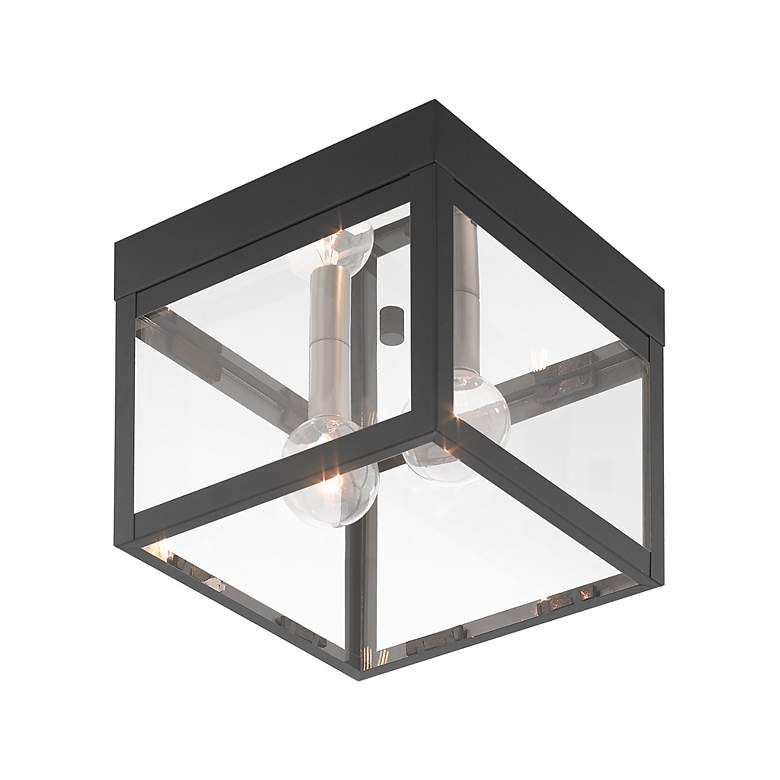 Image 7 Nyack 2 Light Scandinavian Gray Outdoor Ceiling Mount more views