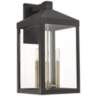 Nyack 21 3/4" High Bronze Clear Glass Lantern Outdoor Wall Light