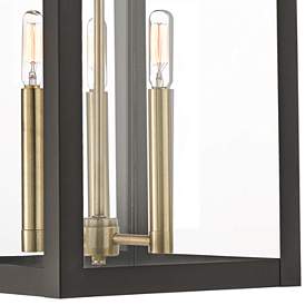 Image3 of Nyack 21 3/4" High Bronze Clear Glass Lantern Outdoor Wall Light more views
