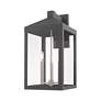 6_Nyack 21 3/4"H Gray and Nickel 3-Light Outdoor Wall Light more views