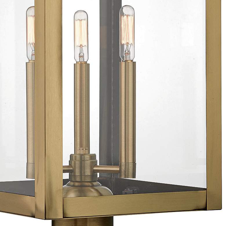 Image 2 Nyack 24" High Antique Brass Outdoor Post Light more views