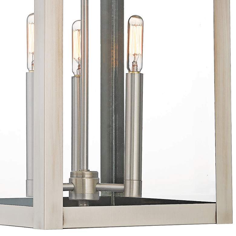 Image 2 Nyack 24" High Brushed Nickel Outdoor Hanging Light more views