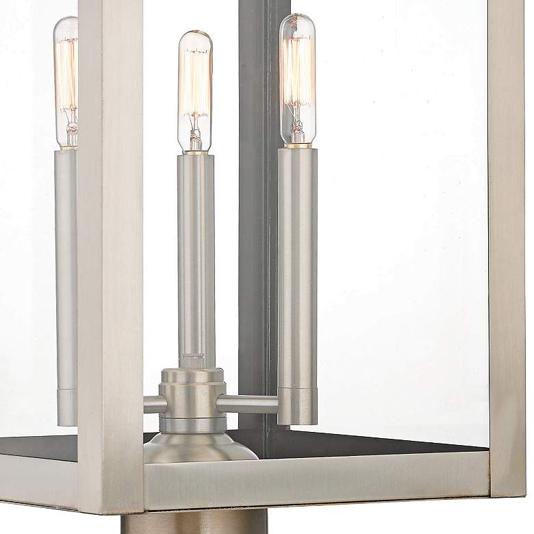 Image 2 Nyack 24" High Brushed Nickel Outdoor Post Light more views