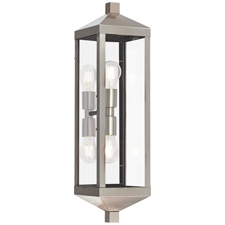 Image 1 Nyack 24 inch High Brushed Nickel Outdoor Wall Light