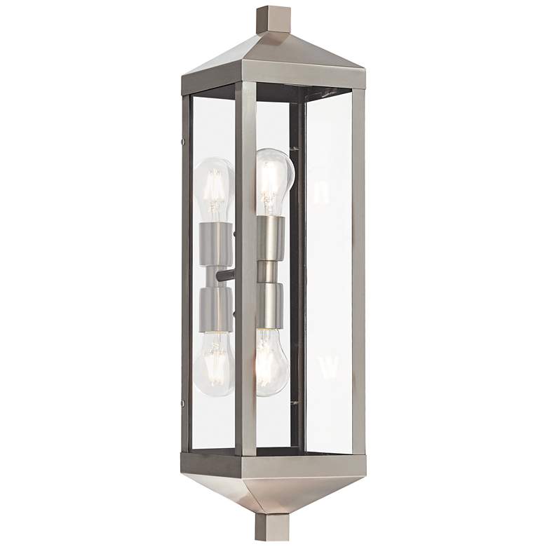 Image 1 Nyack 24" High Brushed Nickel Outdoor Wall Light