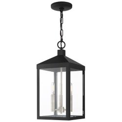 Nyack 3 Light Black Outdoor Pendant Lantern