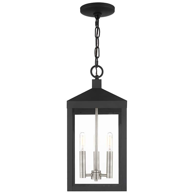 Image 5 Nyack 3 Light Black Outdoor Pendant Lantern more views