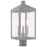 2_Nyack 3 Light Nordic Gray Outdoor Post Top Lantern