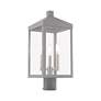 6_Nyack 3 Light Nordic Gray Outdoor Post Top Lantern more views