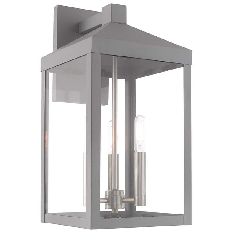 Image 1 Nyack 3 Light Nordic Gray Outdoor Wall Lantern