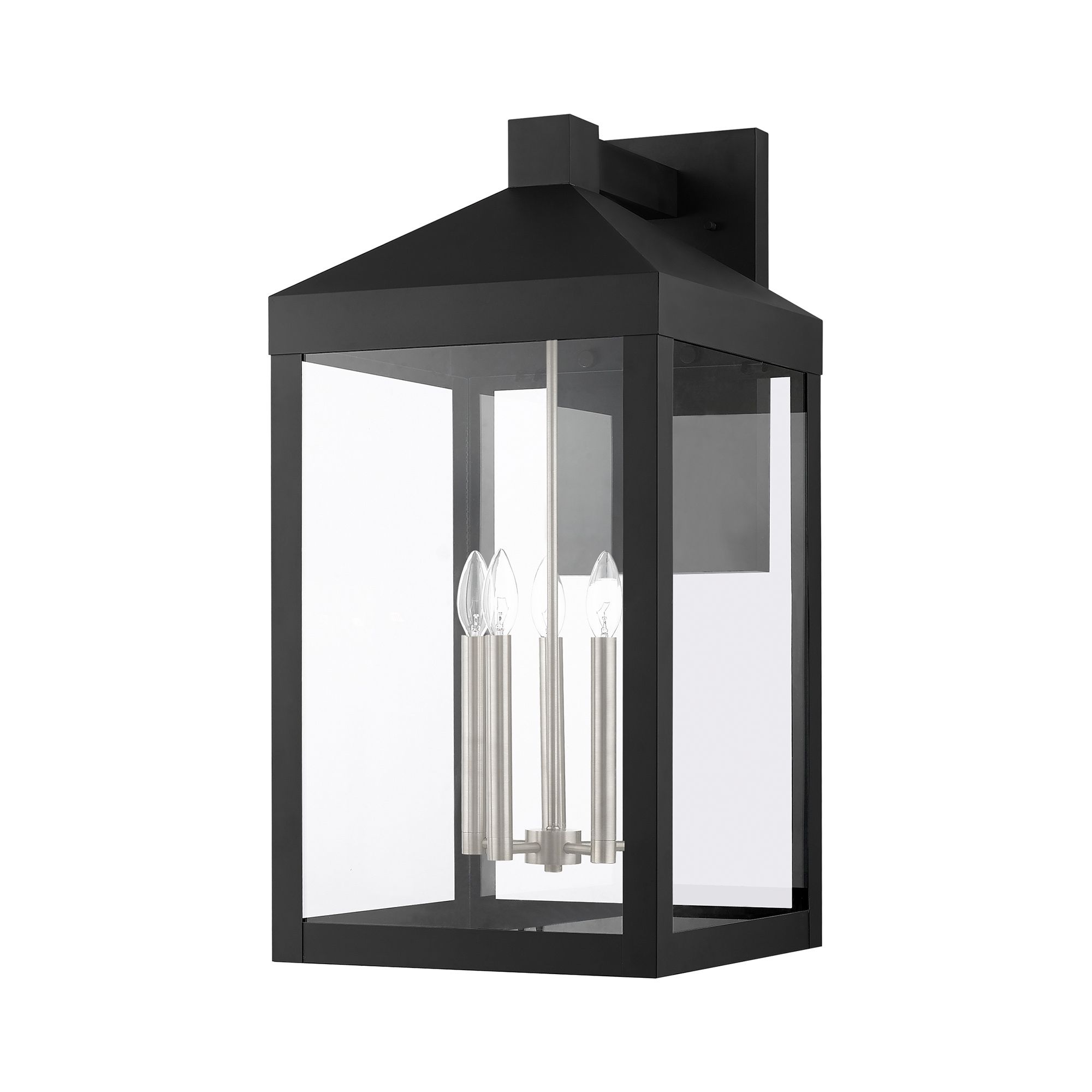 Image 5 Nyack 5 Light Black Outdoor Wall Lantern more views