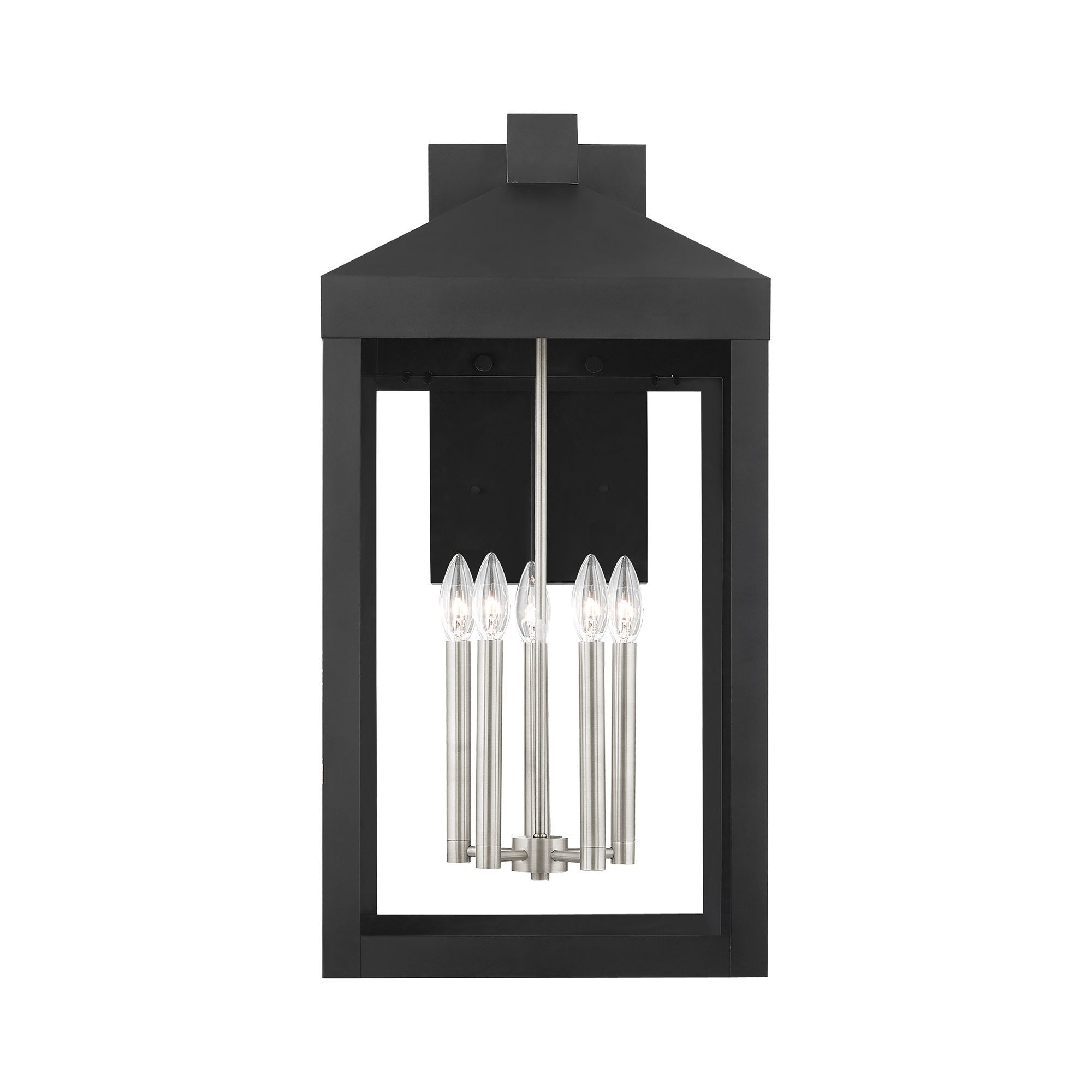 Image 6 Nyack 5 Light Black Outdoor Wall Lantern more views