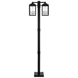 Nyack 6 Light Black Outdoor Post Light