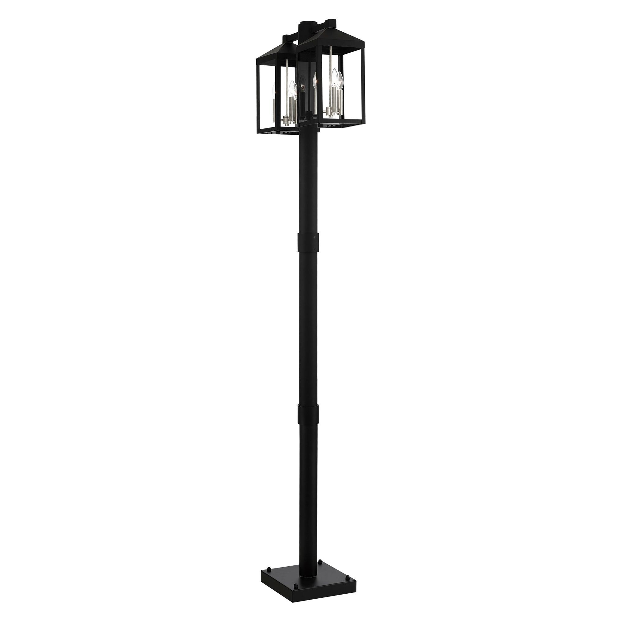 Nyack 6 Light Black Outdoor Post Light