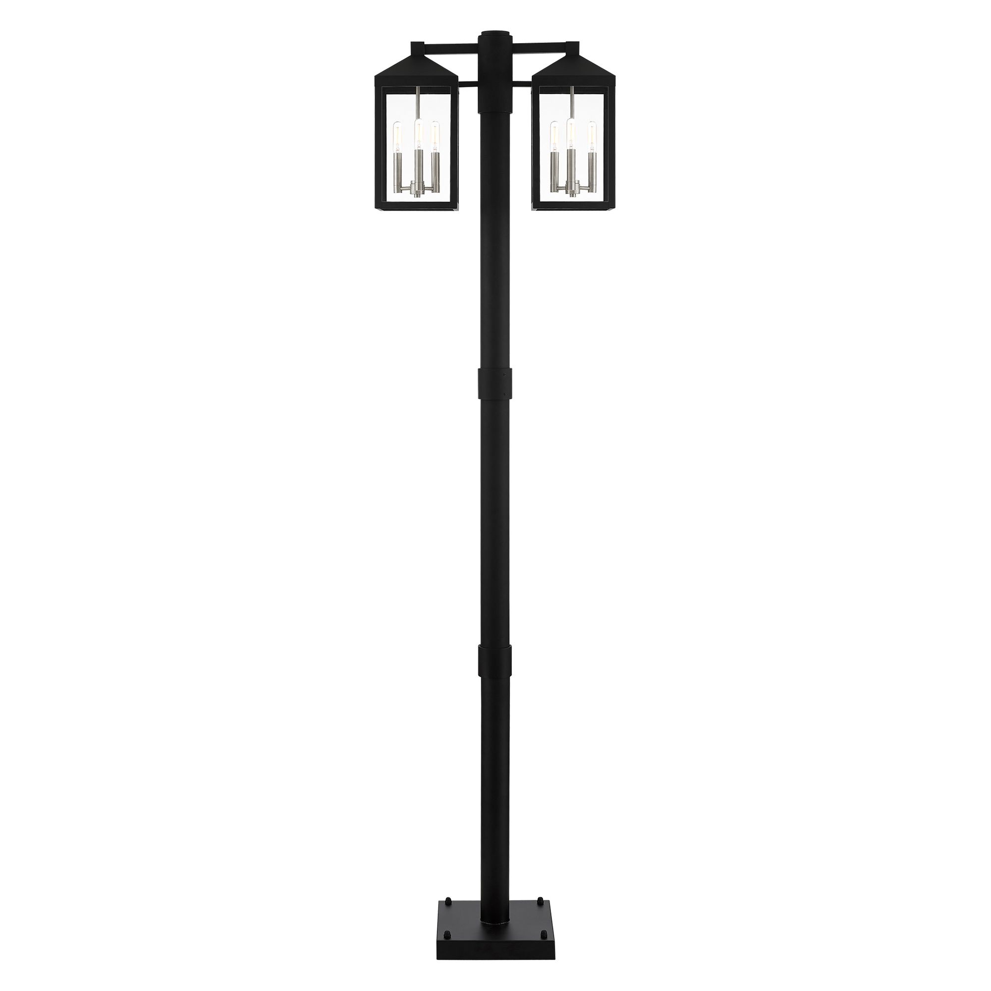 Nyack 6 Light Black Outdoor Post Light
