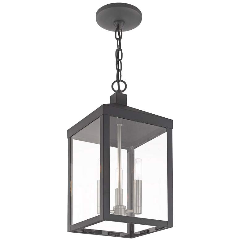 Image 3 Nyack 8 1/4"W Scandinavian Gray 3-Light Outdoor Mini Pendant more views