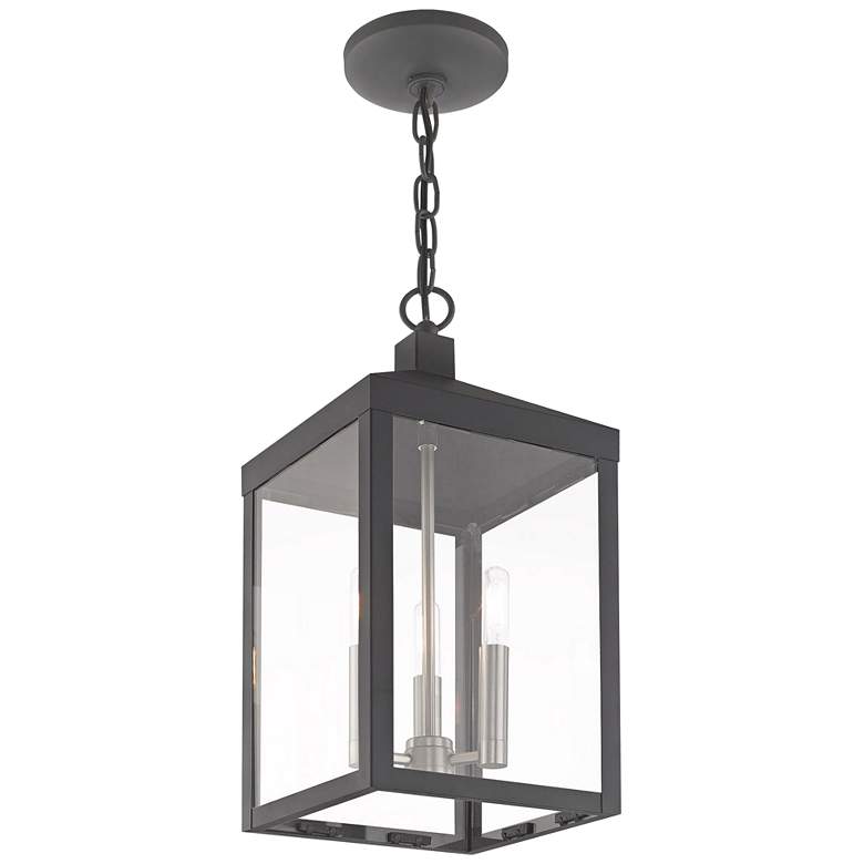 Image 3 Nyack 8 1/4 inchW Scandinavian Gray 3-Light Outdoor Mini Pendant more views