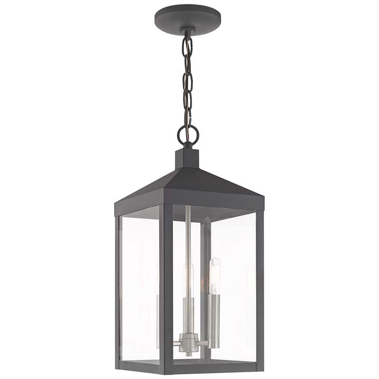 Image 4 Nyack 8 1/4"W Scandinavian Gray 3-Light Outdoor Mini Pendant more views