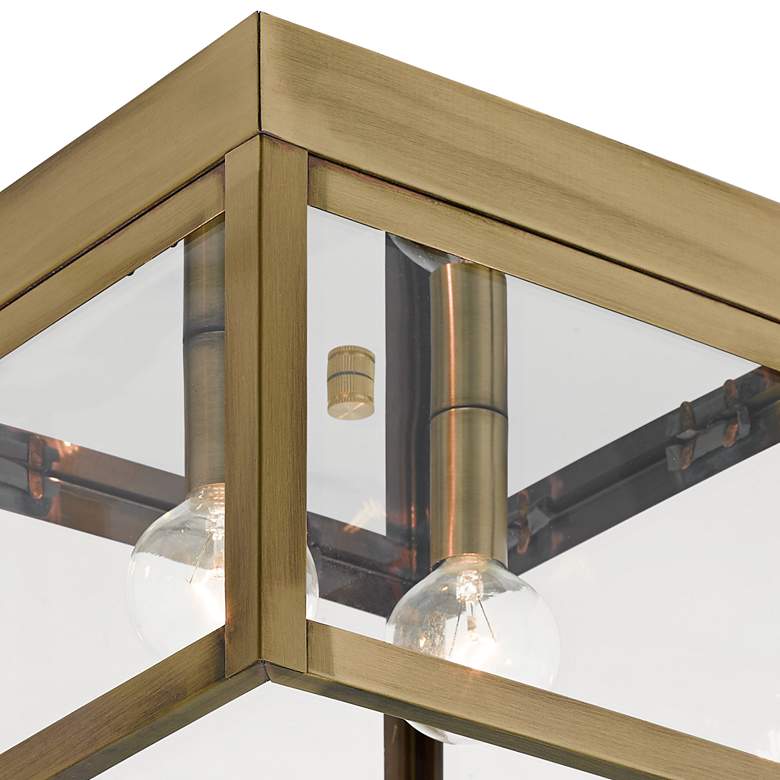 Image 2 Nyack 8" Wide Antique Brass Outdoor Ceiling Light more views