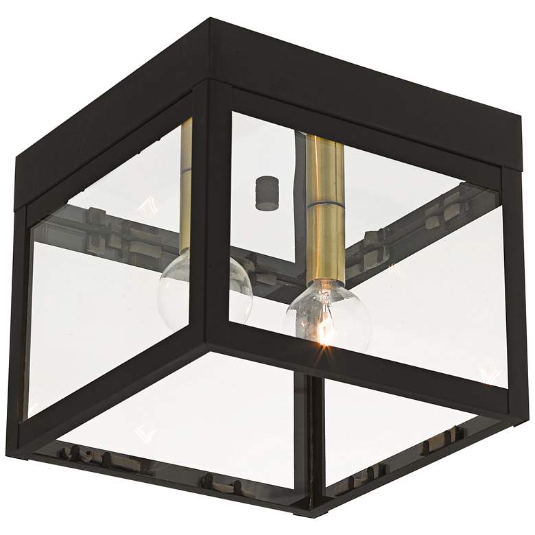 Image 1 Nyack 8" Wide Bronze Outdoor Ceiling Light