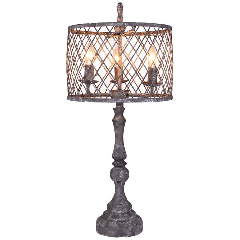 Image 1 Nyack Light Gray 4-Light Metal Table Lamp