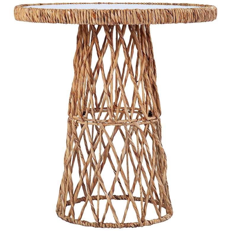 Image 3 Nyborn 23 3/4" Wide Natural Water Hyacinth Accent Table more views