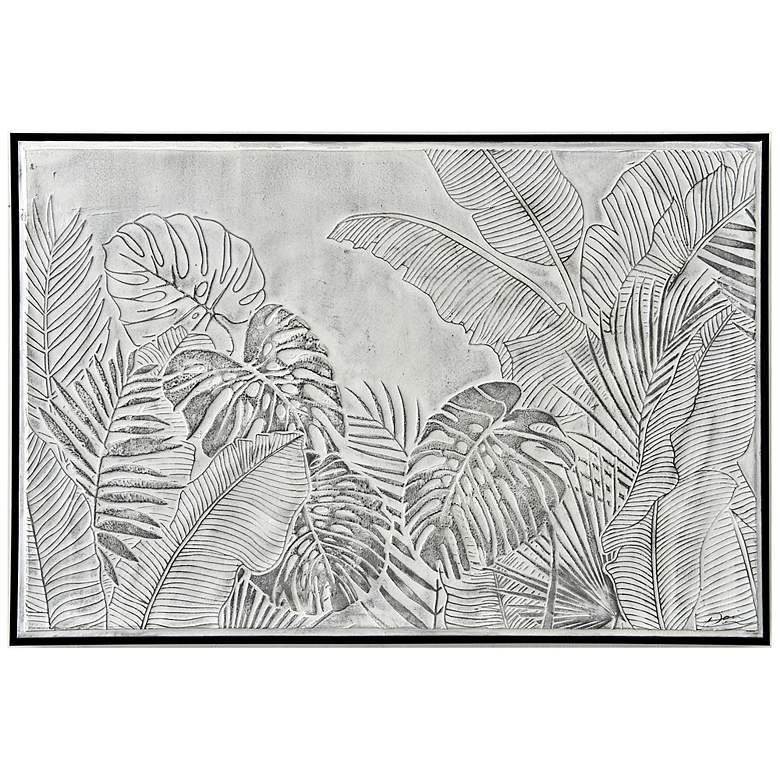 Image 1 Nyla Tropical Leaves II 48" Wide Framed Canvas Wall Art