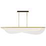 1_Nyra 72" Wide Plated Brass LED Linear Pendant Light