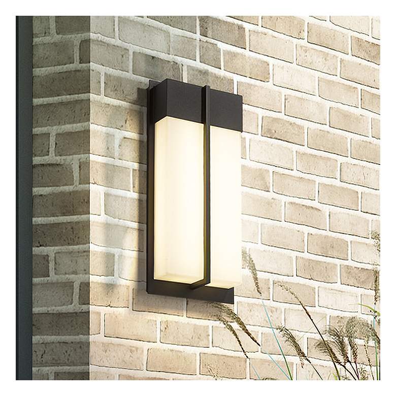 Image 1 Nyx 18" High Black LED Outdoor Wall Light