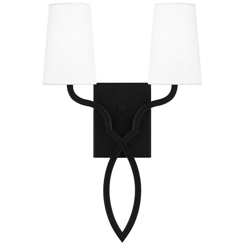 Image 1 O'Hare 2-Light Matte Black Wall Sconce