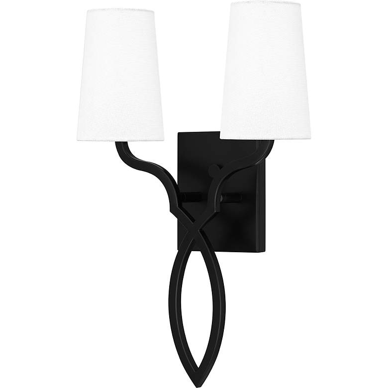 Image 2 O'Hare 2-Light Matte Black Wall Sconce more views