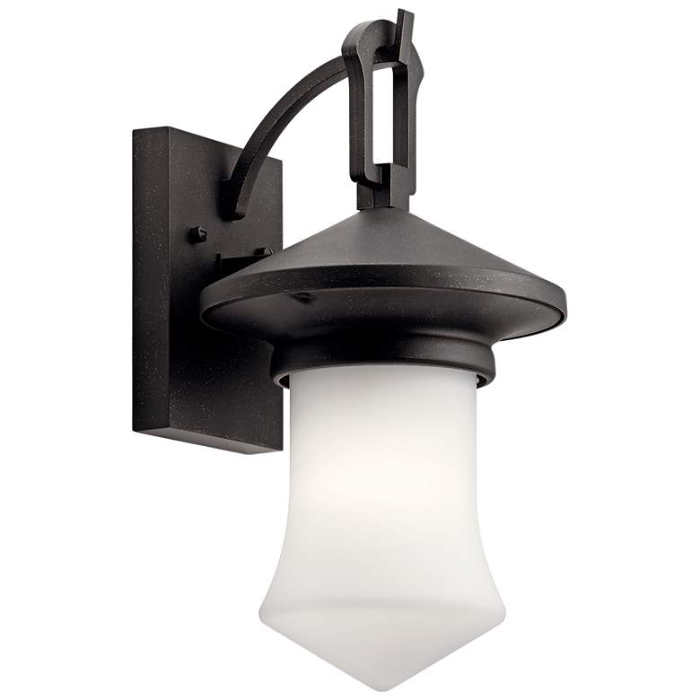 Image 1 Oak Glen 14 3/4" High Distressed Bronze Outdoor Wall Light