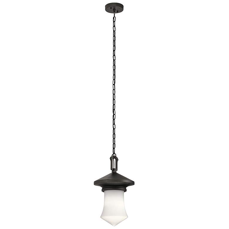 Image 1 Oak Glen 17 1/4"H Distressed Bronze Outdoor Hanging Light