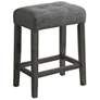 3_Oak Lawn Dark Gray 4-Piece Table and Stool Set w/ USB Ports more views