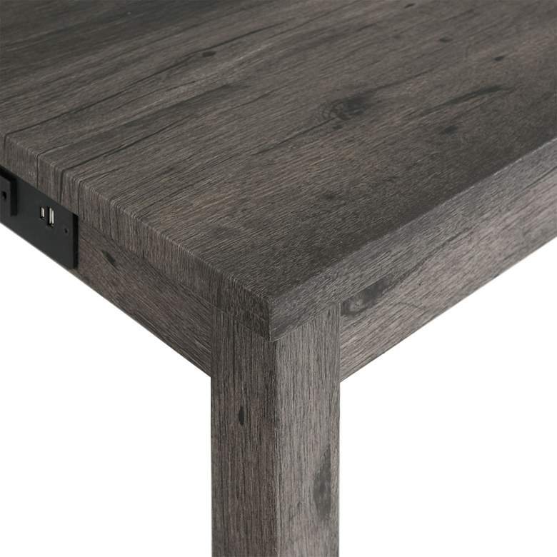 Image 7 Oak Lawn Dark Gray 4-Piece Table and Stool Set w/ USB Ports more views