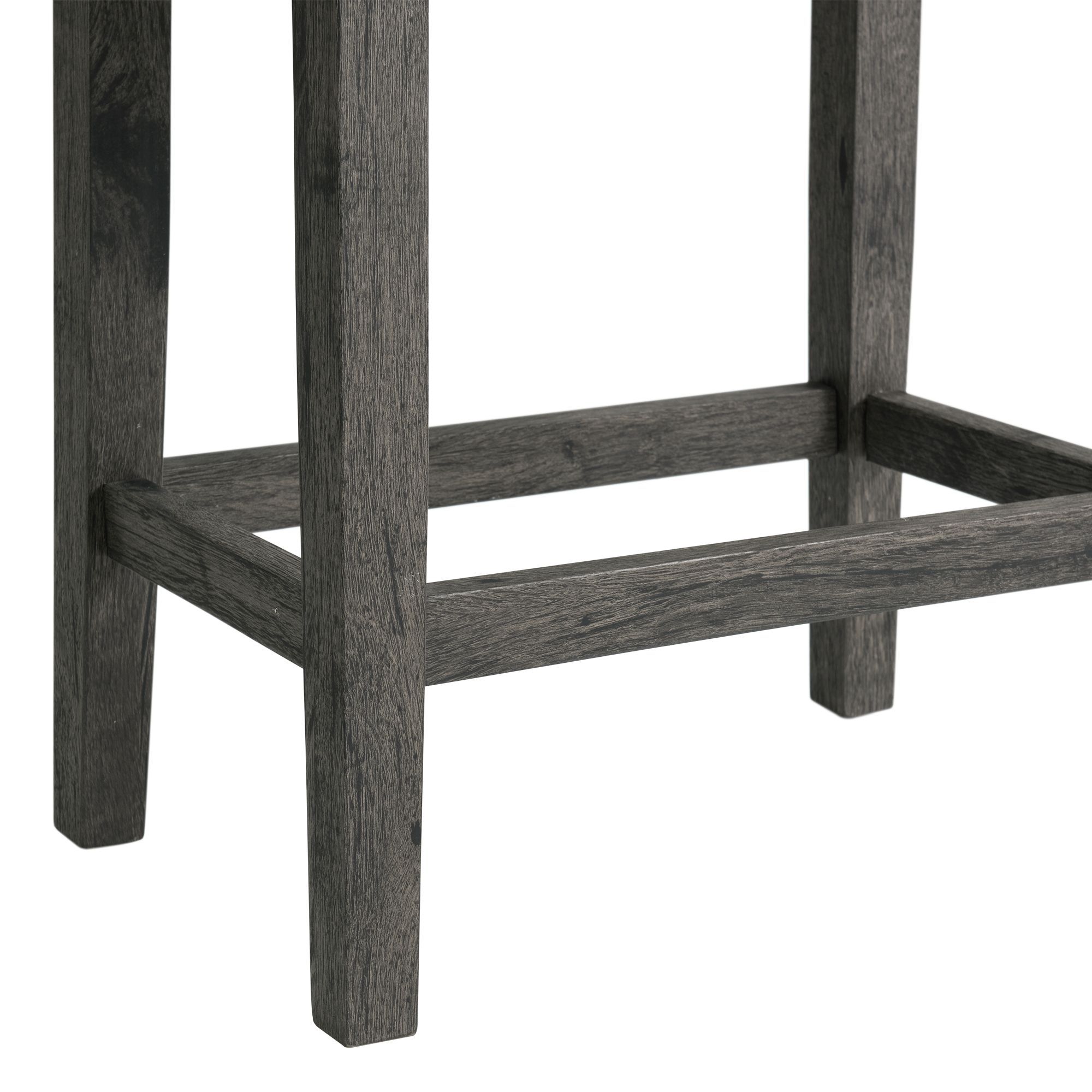 Oak Lawn Dark Gray 4-Piece Table and Stool Set w/ USB Ports